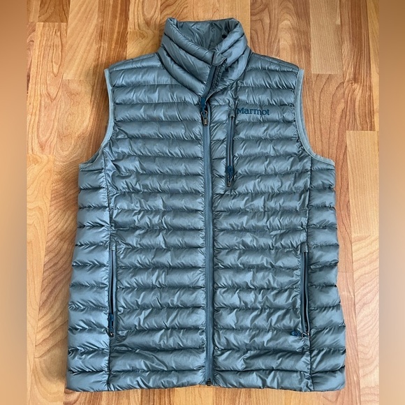 Marmot Avant Featherless Men’s Vest Gray sz S 3 zipper pockets. Thinsilate - Picture 1 of 9